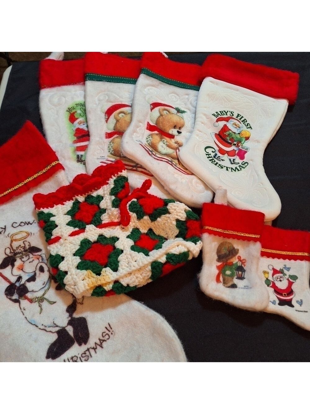 Vintage Christmas Stockings Lot